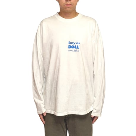 【USED】00's Easy as DELL Long Sleeve T-shirt Netherlands Promo