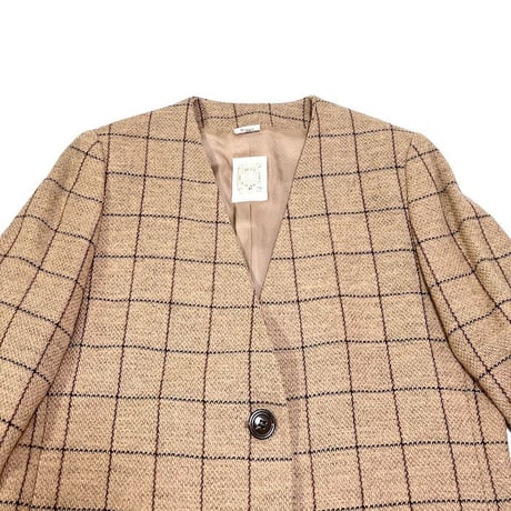 【USED】80'S STUDIO 0001 BY FERRE COLOR LESS WOOL JACKET
