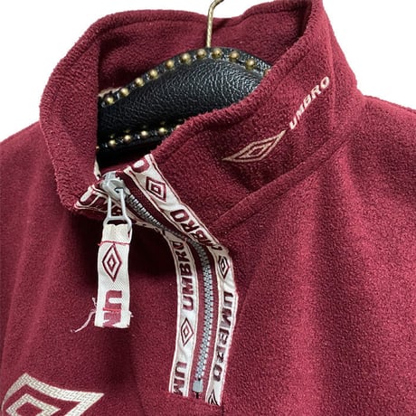 【USED】90'S UMBRO ZIP FLEECE TOP