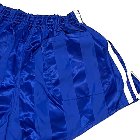 【USED】80's adidas RUNNING POLY SHORTS BLUE MADE IN WEST-GERMANY