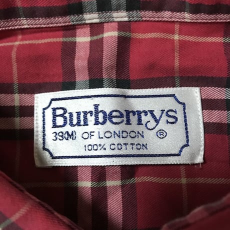 【USED】BURBERRYS RED CHECK B.D SHIRT