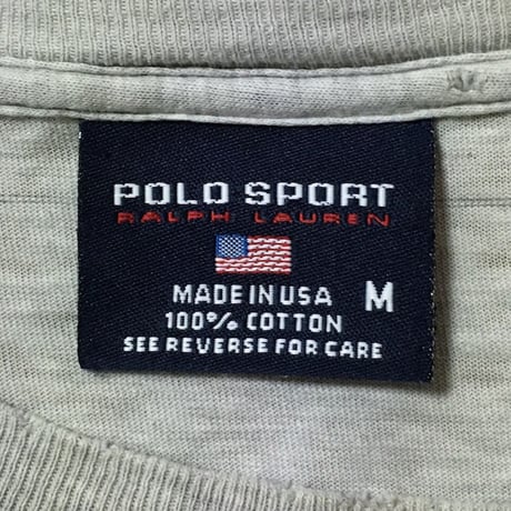 【USED】90'S POLO SPORT STARS AND STRIPES T-SHIRT