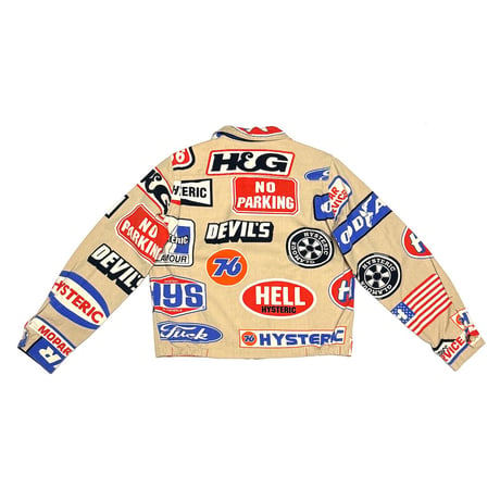 【USED】90's HYSTERIC GLAMOUR Signboard Print Zip Jacket