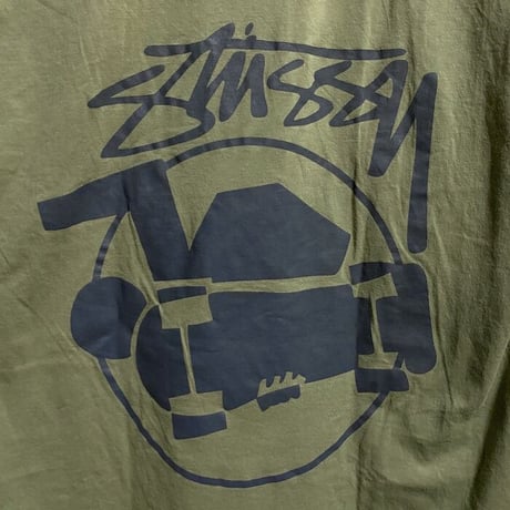 【USED】90'S STUSSY(?) SKATE MAN T-SHIRT