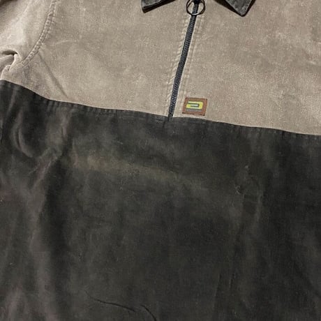 【USED】90'S ANARCHIC ADJUSTMENT PULLOVER VELOUR SHIRT "Huxley"