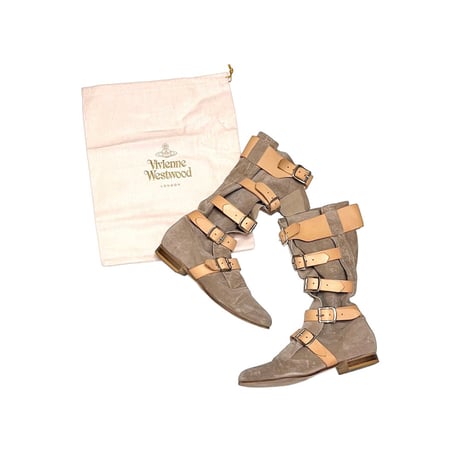 【USED】00's Vivienne Westwood PIRATES BOOTS BEIGE