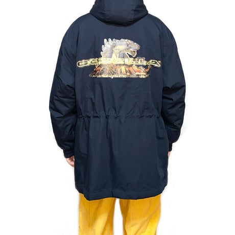 【USED】90'S GODZILLA PADDED HOOD JACKET SIZE:L
