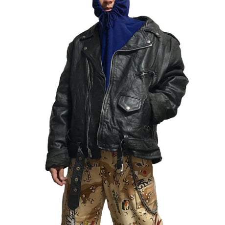 【USED】80'S OVERSIZED MOTORCYCLE LEATHER JACKET