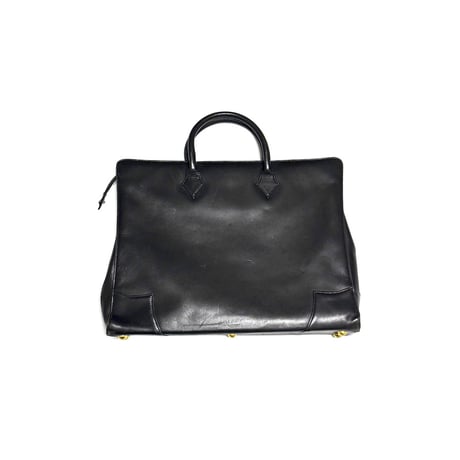 【USED】00's Vivienne Westwood Orb Leather Hand Bag Black
