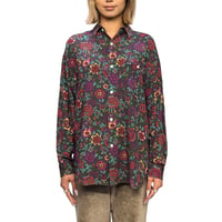 【USED】90's GUESS by Georges Marciano Floral Rayon Shirt Made in USA