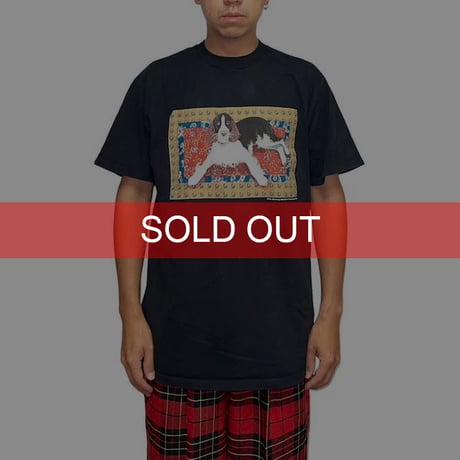 【USED】90'S M.E. BILISNANSKY-MCMORROW DOG T-SHIRT