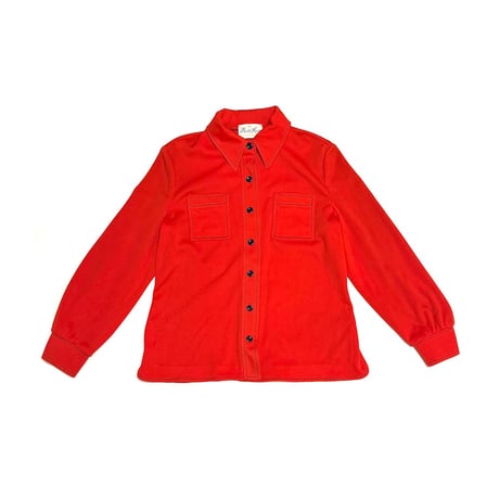 【USED】70's Butte Knit DACRON POLYESTER BLOUSE