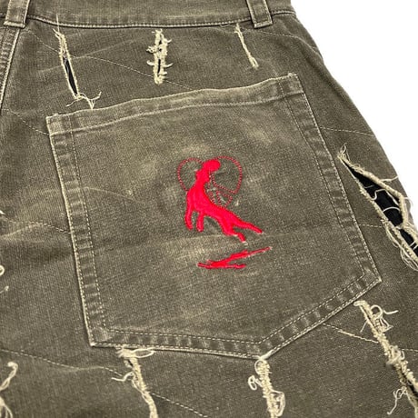 【USED】00'S GRIFFIN BLADECUT SLASH PANTS