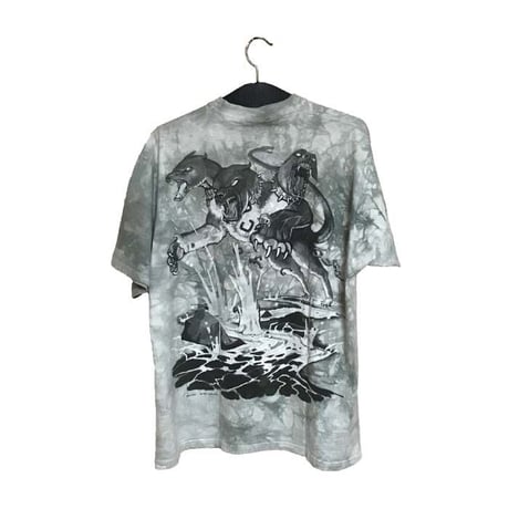 【USED】90'S LIQUID BLUE T-SHIRT KERBEROS