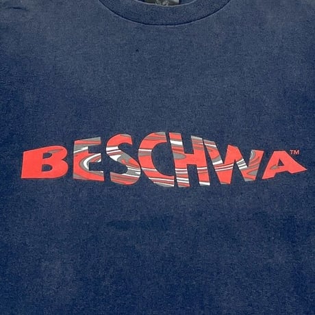 【USED】90'S-00'S BESCHWA DISTORTED LOGO T-SHIRT