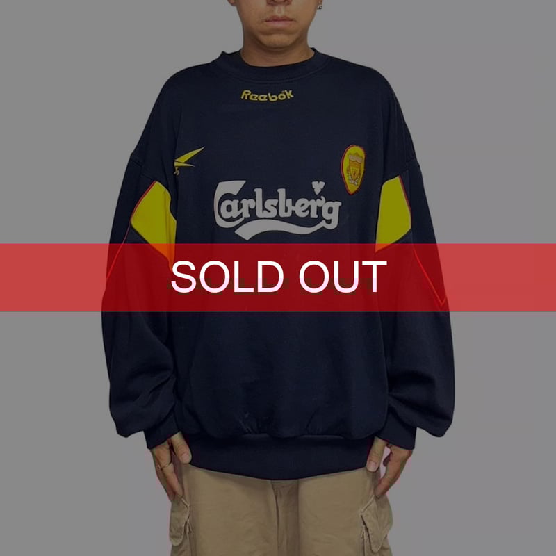 USED】90's Reebok × LIVERPOOL FC Carlsberg Swea