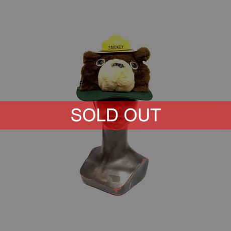 【USED】80's Smokey Bear Plush Trucker Cap