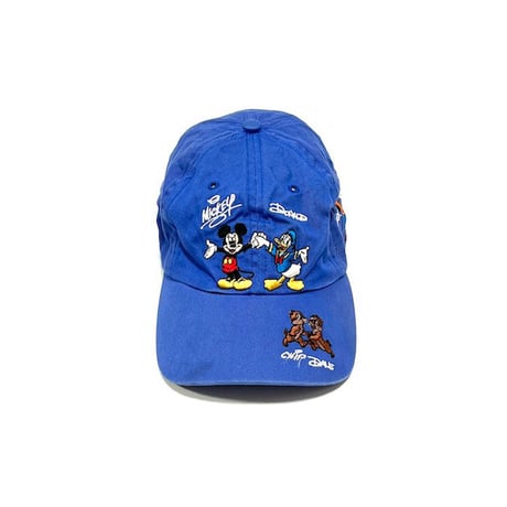 【USED】90'S DISNEYLAND MULTI CHARACTER EMBROIDERY CAP