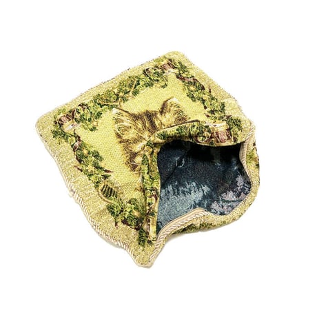 【USED】VINTAGE CAT WOVEN CUSHION COVER