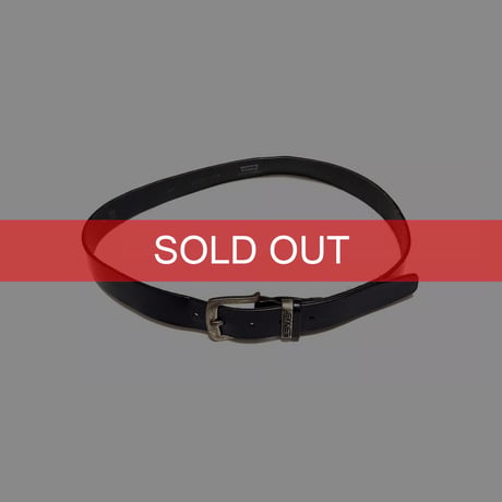 【USED】90's Levi’s Italy-Made Black Leather Belt