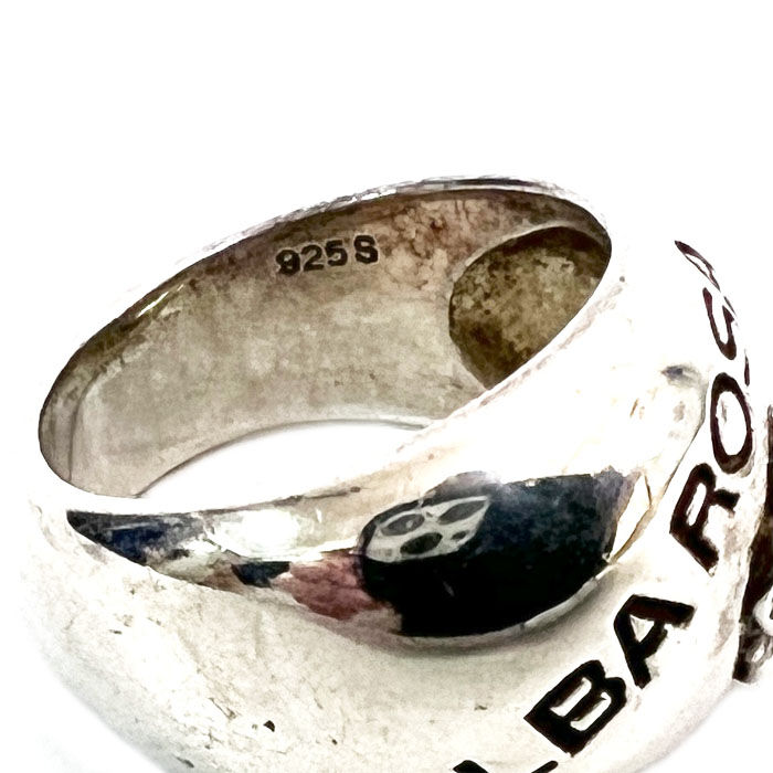 ALBA ROSA レザーリング 希少激レア USED】00'S ALBA ROSA HIBISCUS & LOGO RING SILVE