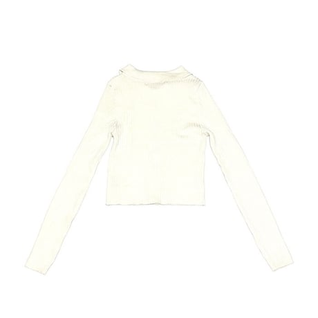 【USED】00'S Jolie & Joy RIB KNIT CARDIGAN WHT