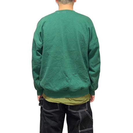 【USED】80'S ADIDAS TREFOIL EMBROIDERY SWEATSHIRT GREEN