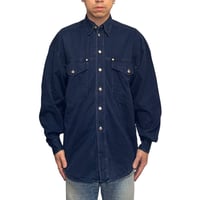【USED】90's VERSACE JEANS SIGNATURE Indigo Western Shirt