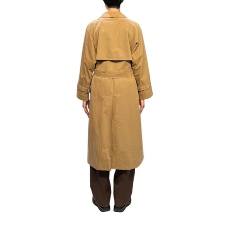 【USED】90's French Burberrys Trench Coat Camel with Nova Check Lining