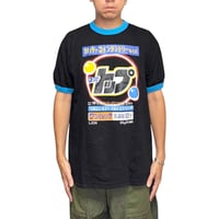 【USED】90's-00's DIESEL "Super TOP Detergent" Graphic Ringer T-shirt