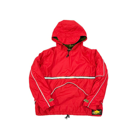 【USED】90'S MAHARISHI TECH CRACKLE HOODIE RED