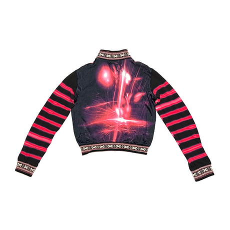 【USED】00's Jean Paul GAULTIER SOLEIL Space Graphic Hybrid Zip Jacket