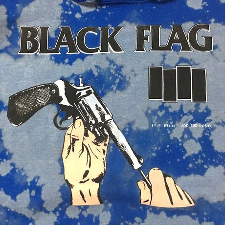 【USED】00'S BLACK FLAG BLEACHED HOODIE