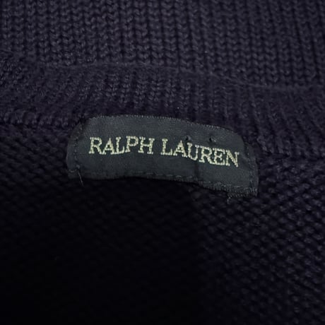 【USED】90's RALPH LAUREN PEPLUM KNIT CARDIGAN