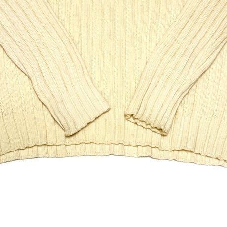 【USED】HELMUT LANG 1997AW V-NECK COMMANDO KNIT SWEATER ÉCRU
