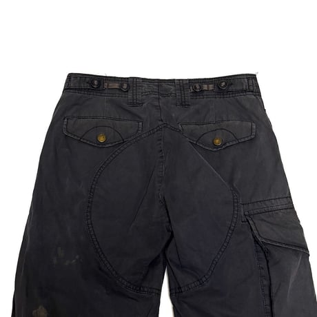 【USED】00's ARMANI JEANS Black Military Flight Pants