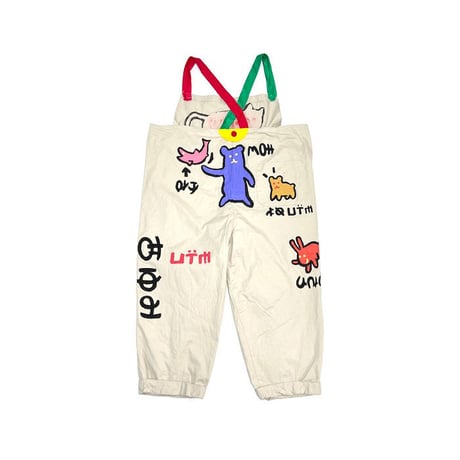 【USED】90'S HANDCRAFT & HANDPAINT OVERALLS (No.2)