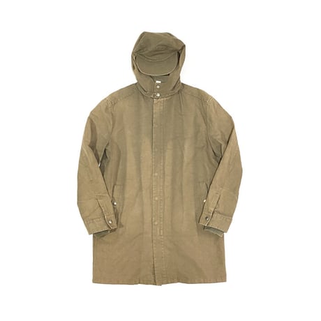 【USED】HUSSEIN CHALAYAN 2004-2005 AW  VINTAGE COTTON COAT with PILOT CAP