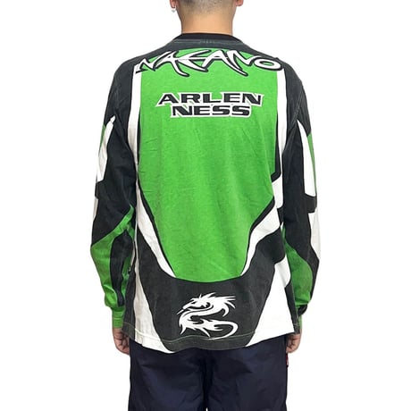 【USED】00's ARLEN NESS BIKE WEAR RACING JERSEY L/S T-SHIRT