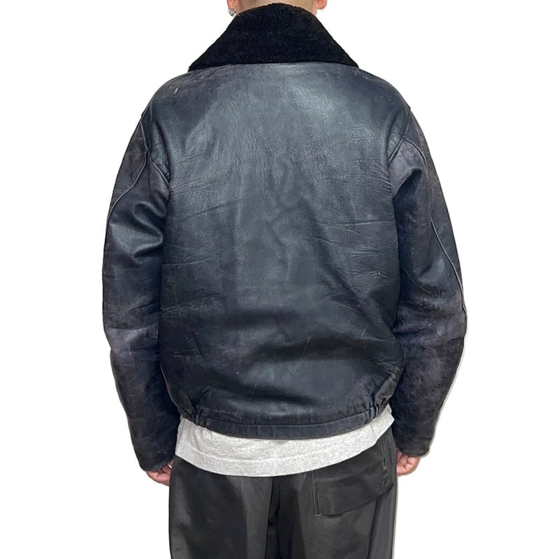 USED】70's FRENCH AIR FORCE FLIGHT LEATHER JACK