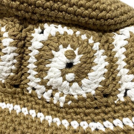 【USED】VINTAGE UNKNOWN YIN YANG CROCHET HAT