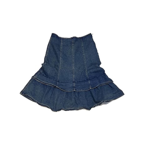 【USED】00's JON DENIM TIERED SKIRT