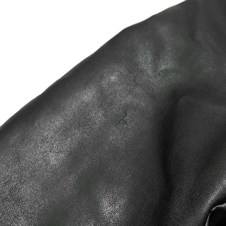 【USED】80's-90's EMPORIO ARMANI SHORT LENGTH SYNTHETIC LEATHER JACKET