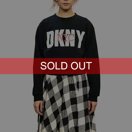 【USED】90's DKNY JEANS CROPPED SWEATSHIRT