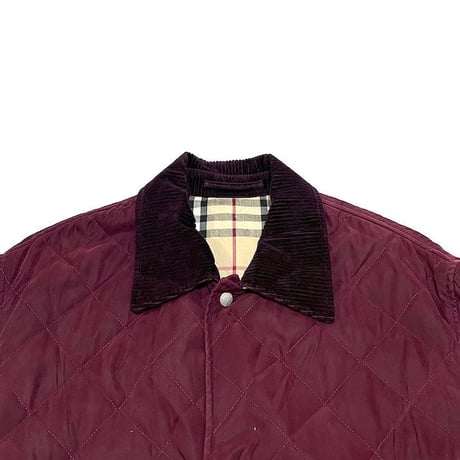 【USED】00'S BURBERRY LONDON WAXED COTTON QUILTED JACKET