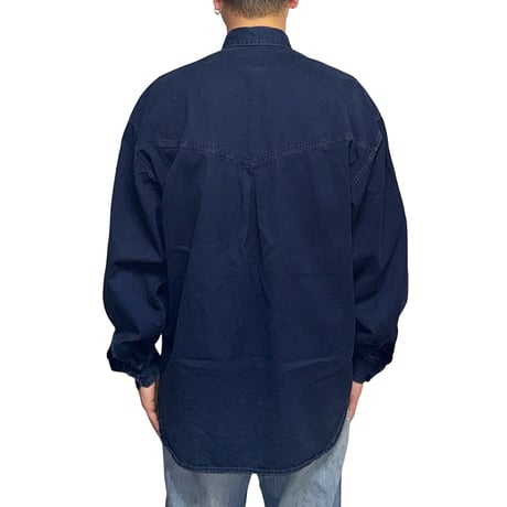 【USED】90's VERSACE JEANS SIGNATURE Indigo Western Shirt