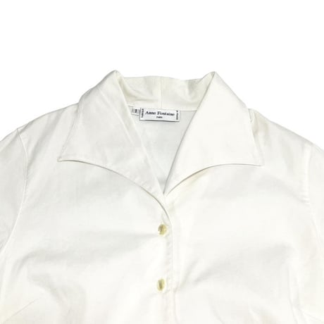 【USED】90'S ANNE FONTAINE OPEN COLLAR BLOUSE