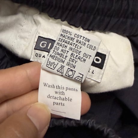 【USED】00's GIORDANO 2-Way Detachable Zip-Off Cargo Track Pants