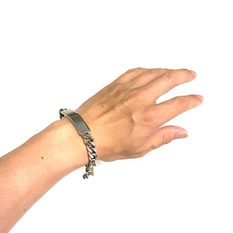 【USED】Vintage ID BRACELET NICKEL SLVER