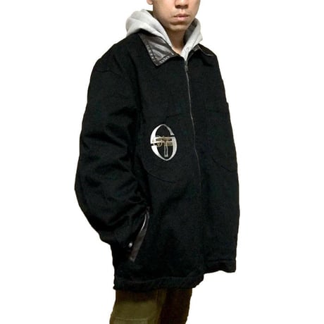 【USED】90'S SERGIO TACCHINI OVERSIZED BLACK DENIM JACKET